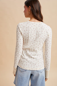 Floral Henley Top