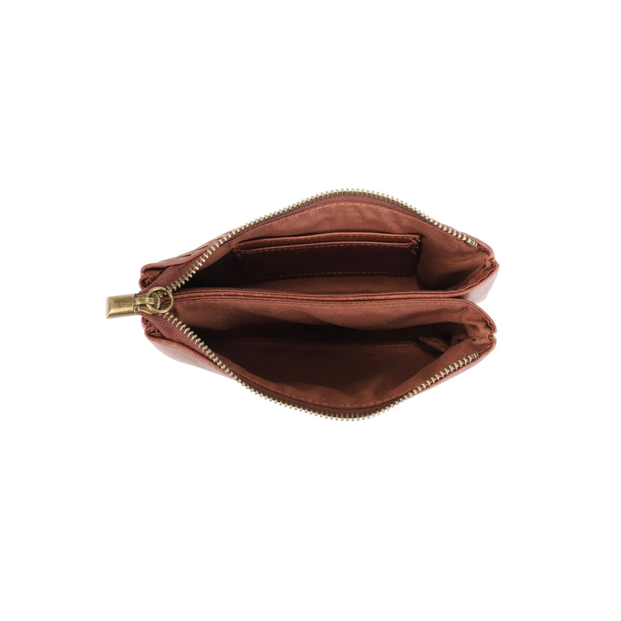 Floral Double Wristlet Wallet