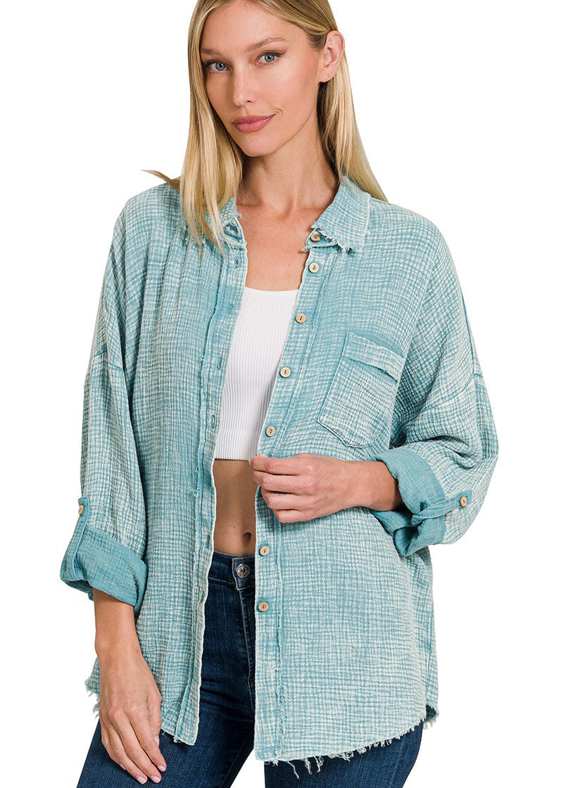 Washed Gauze Top