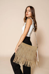 Sadie Suede Crossbody w/ Guitar Strap