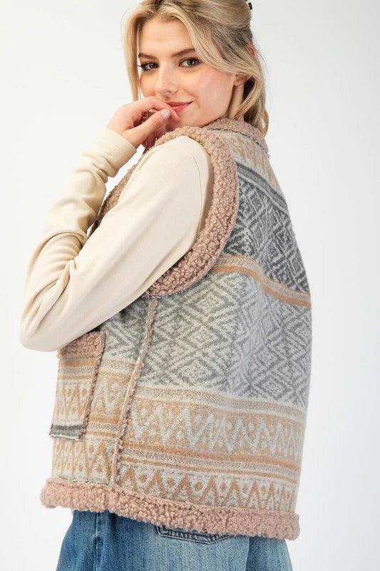 BOHO Printed Cozy Vest