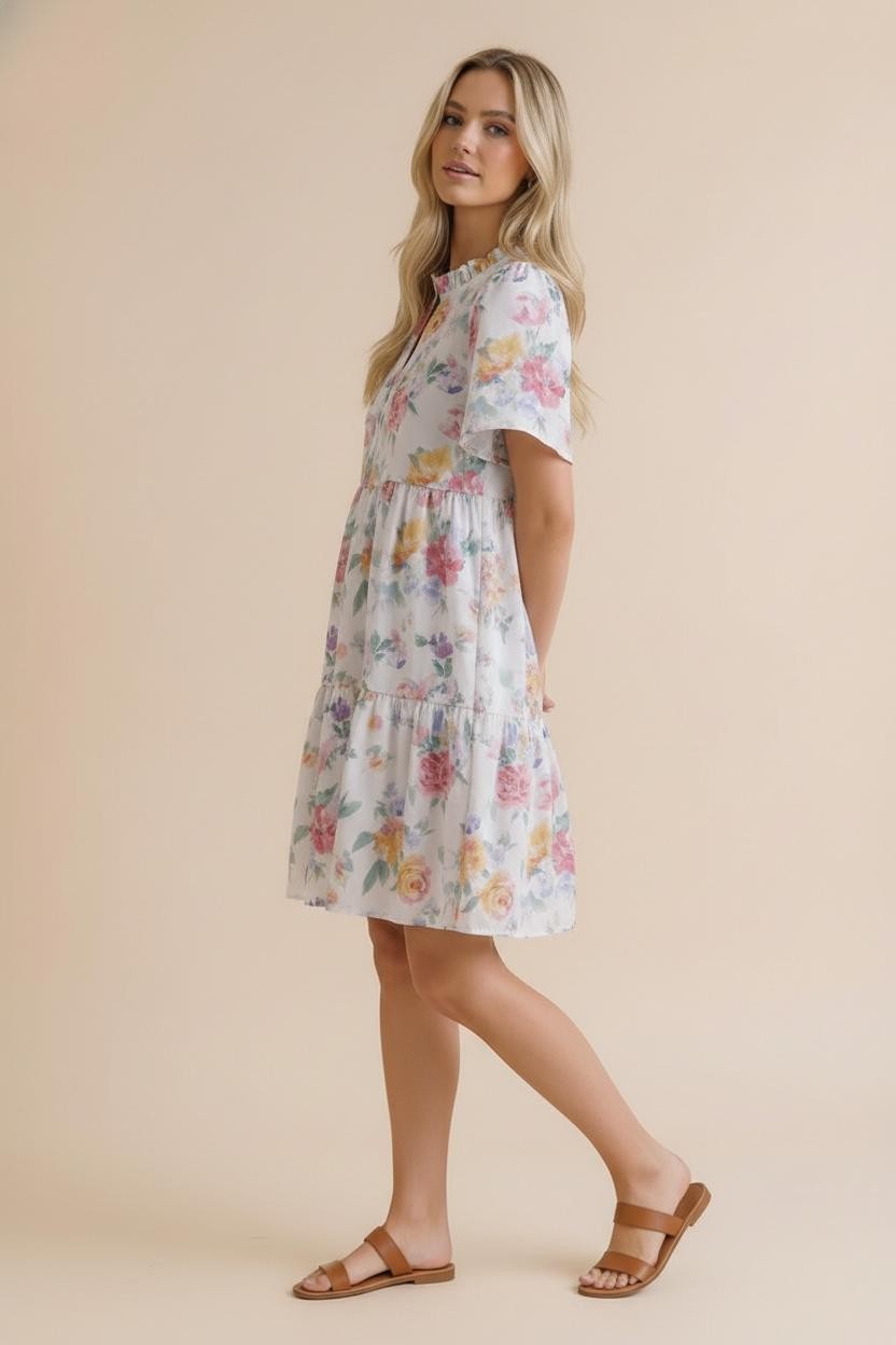 Floral Ivory Dress