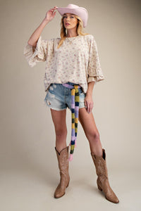 Floral Print Washed Top