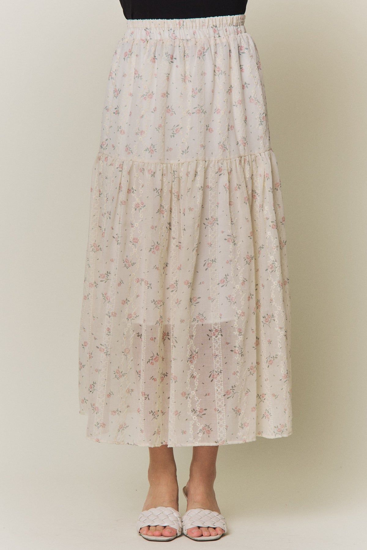 Floral Print Maxi Skirt