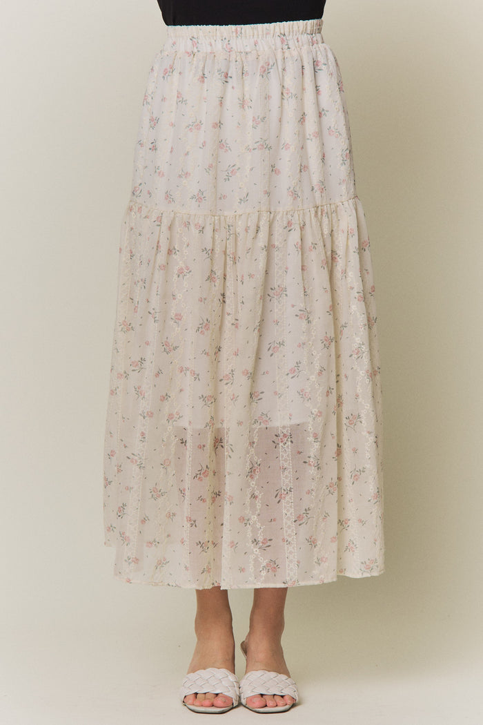 Floral Print Maxi Skirt