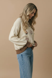 Embroidered Flowers Sweater