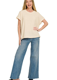 Chenille Waffle Sweater Top