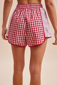 Gingham Lace Shorts