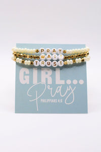 Girl Pray Bracelet Set
