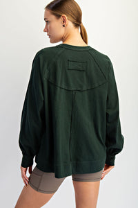 Oversized Cotton Long Sleeve Top