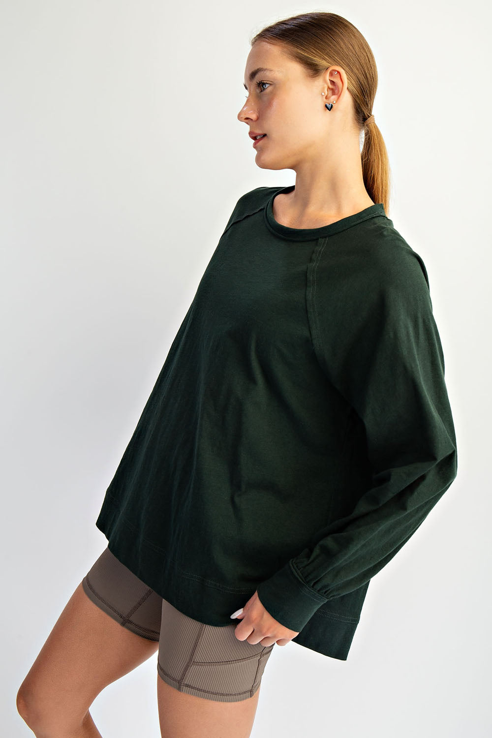 Oversized Cotton Long Sleeve Top