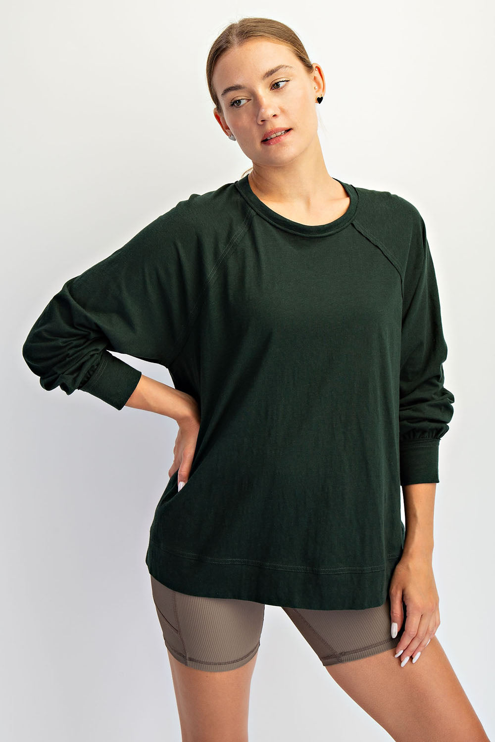 Oversized Cotton Long Sleeve Top