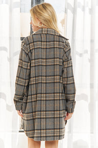 Button Down Flannel Shacket