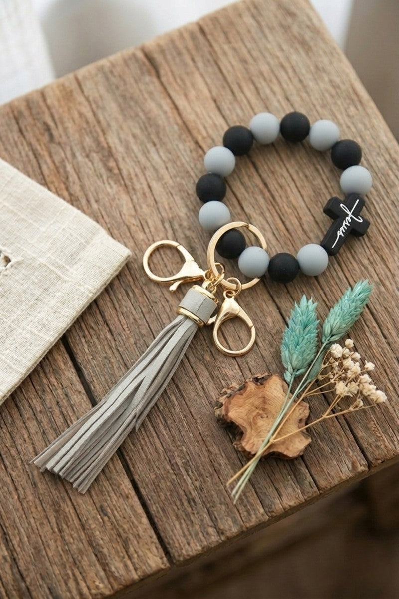 Jesus Cross Bubble Keychain