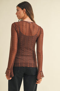 Vintage Lace Ruffle Top