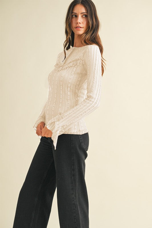 Vintage Lace Ruffle Top