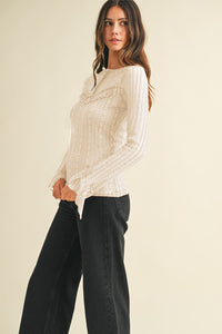 Vintage Lace Ruffle Top