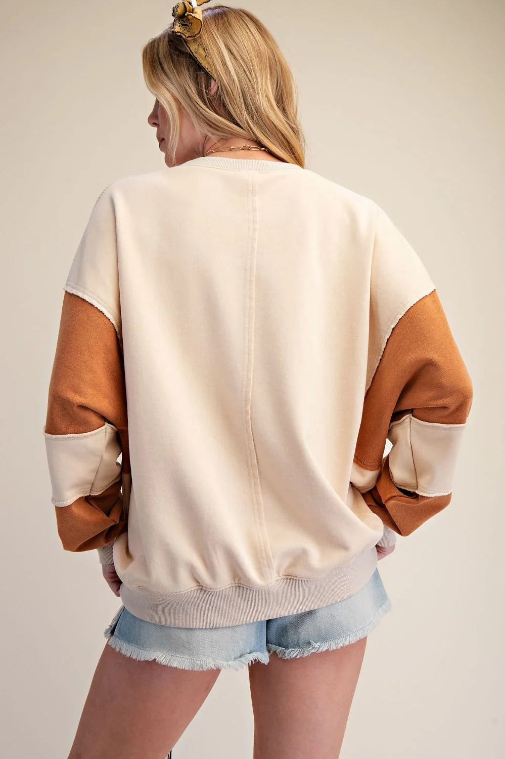 BOHO Football Patch Sweater