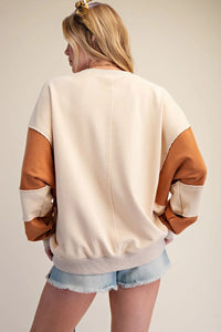 BOHO Football Patch Sweater