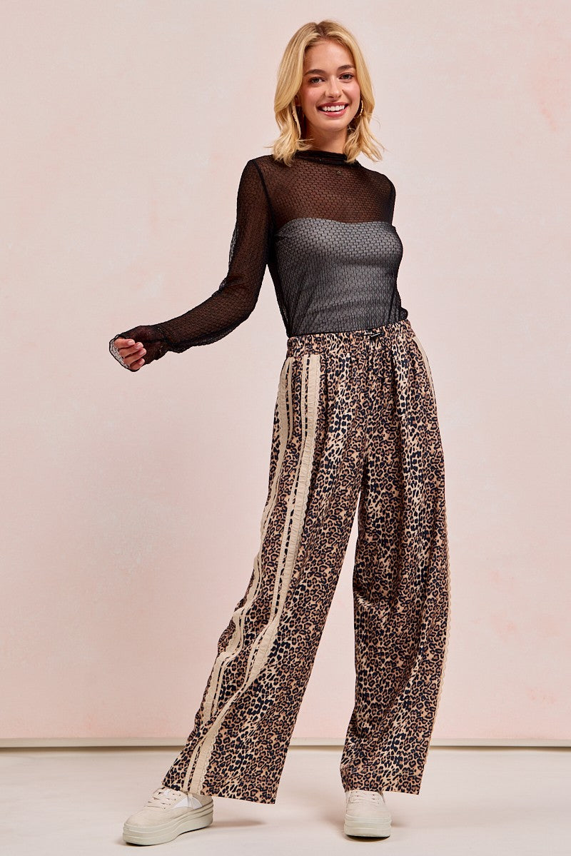 Retro Leo Print Pants