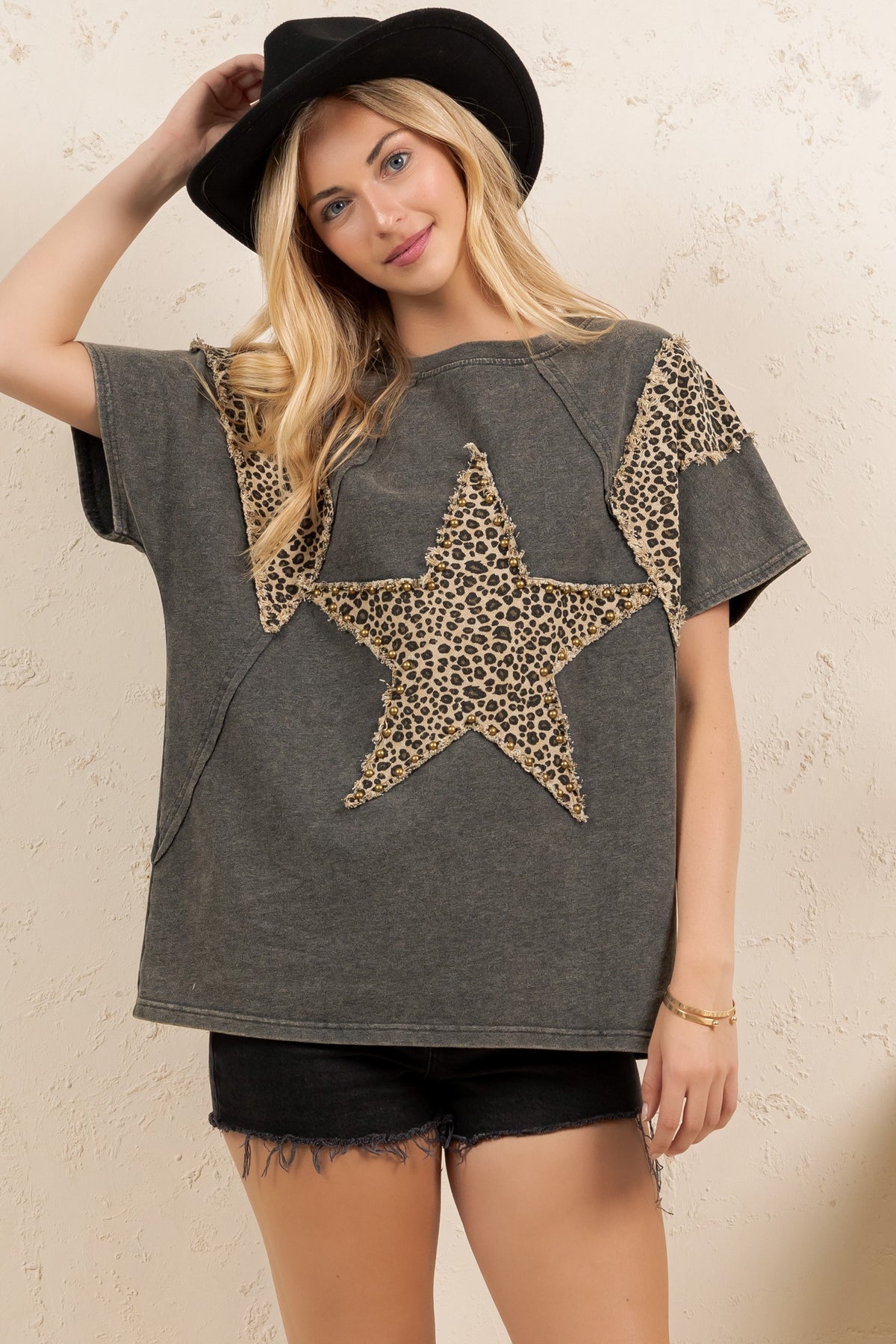 Retro Leopard Star Top