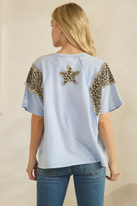 Retro Leopard Star Top