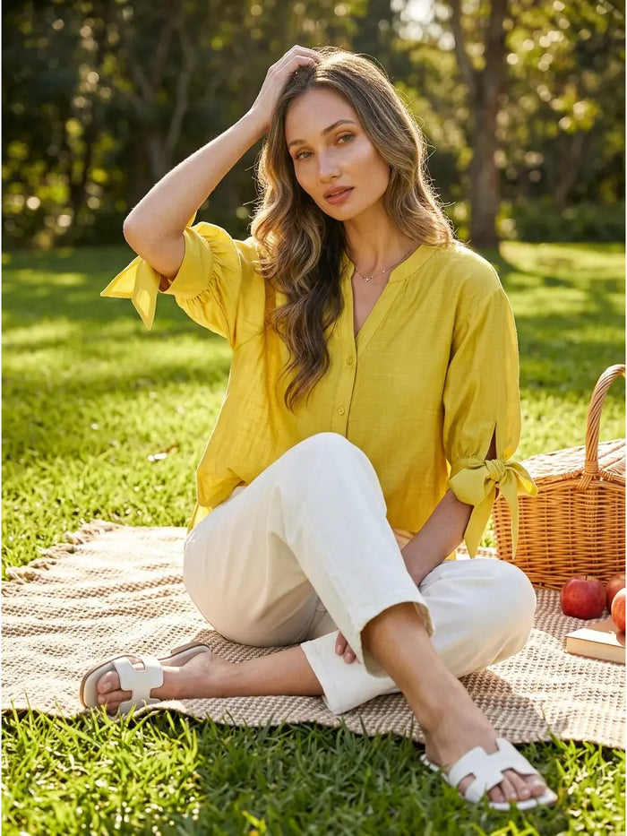 Bow Sleeve Blouse