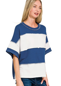 French Terry Color Block Top