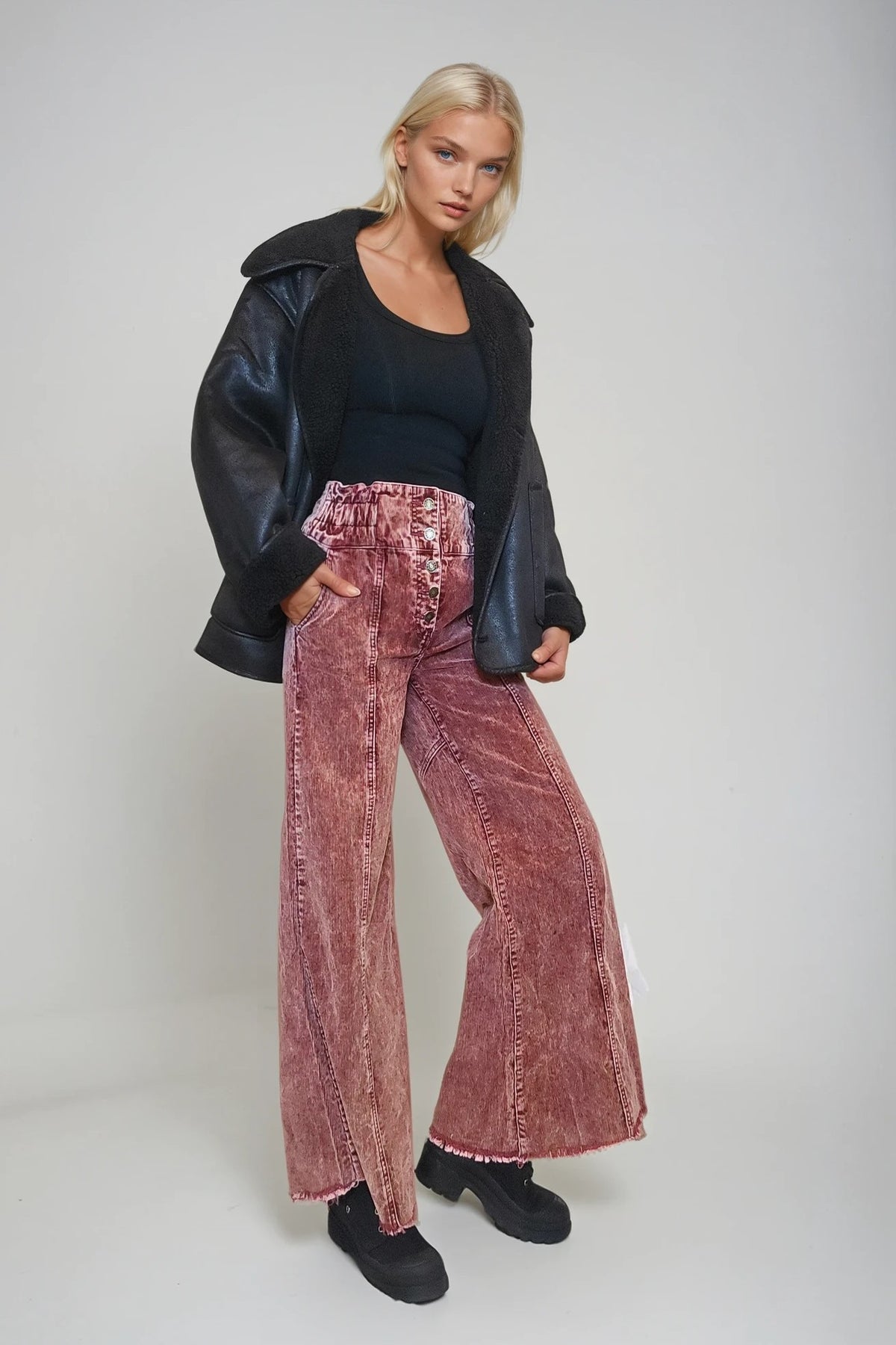 Corduroy Culotte Pants