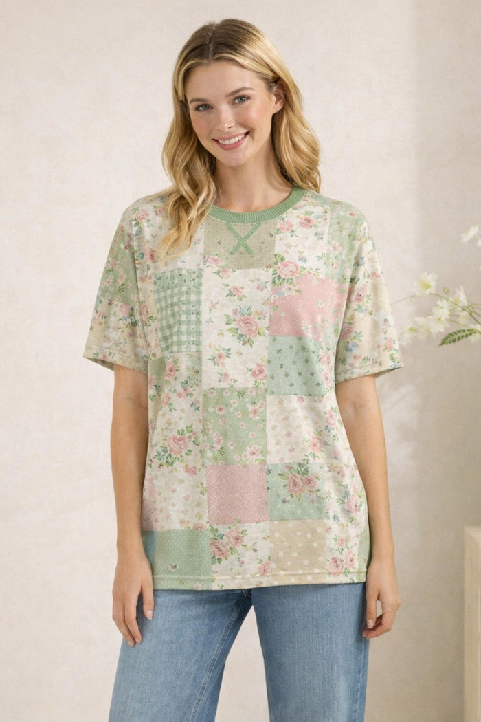 Patch Florals Top