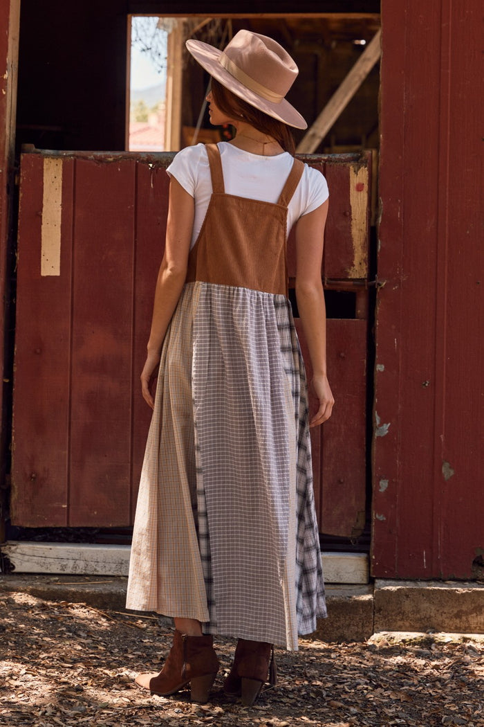 Patchwork Overall Dress