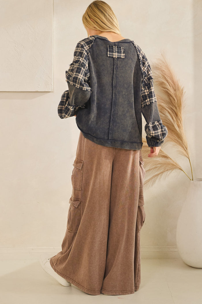 Patchwork Plaid Sweater