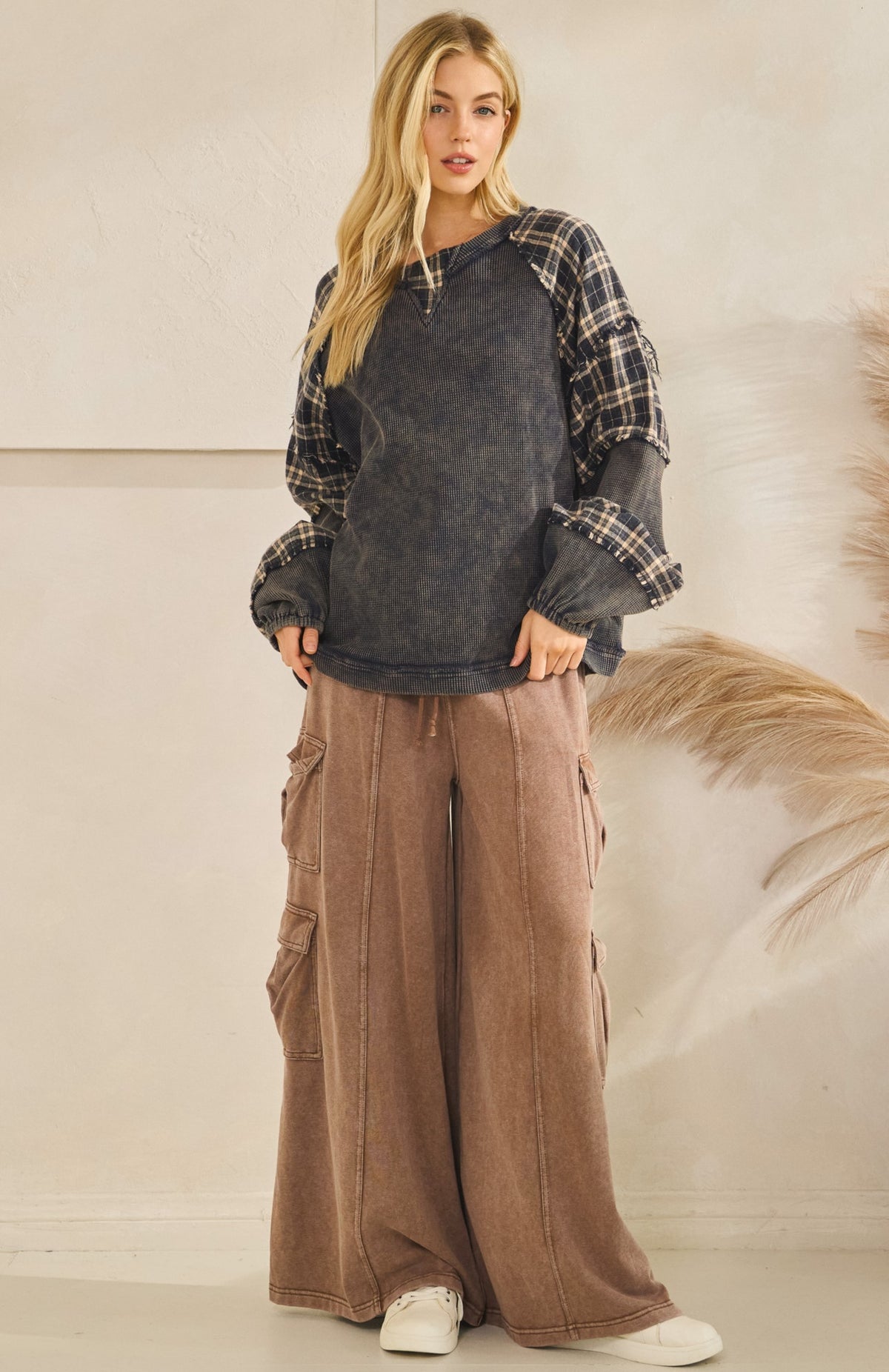 Patchwork Plaid Sweater