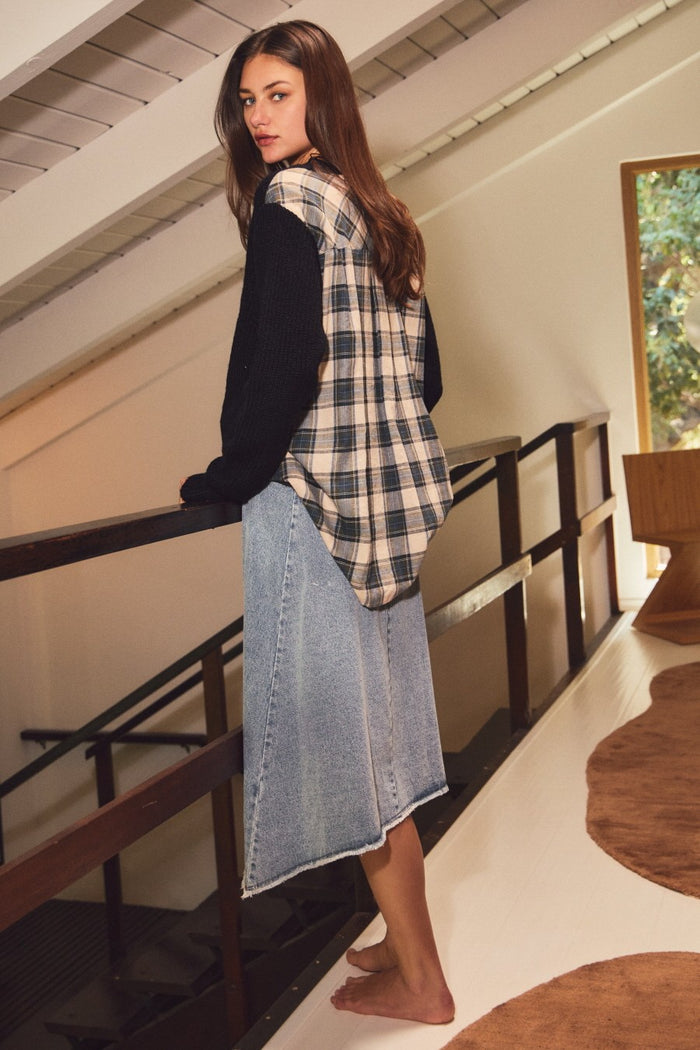 Patchwork Midi Skirt
