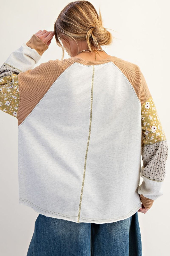 Patchwork Sleeve Top