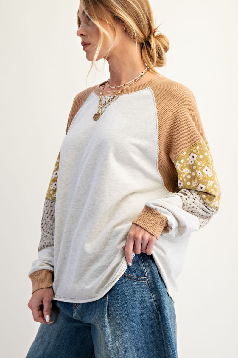 Patchwork Sleeve Top