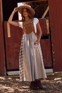 Patchwork Overall Dress