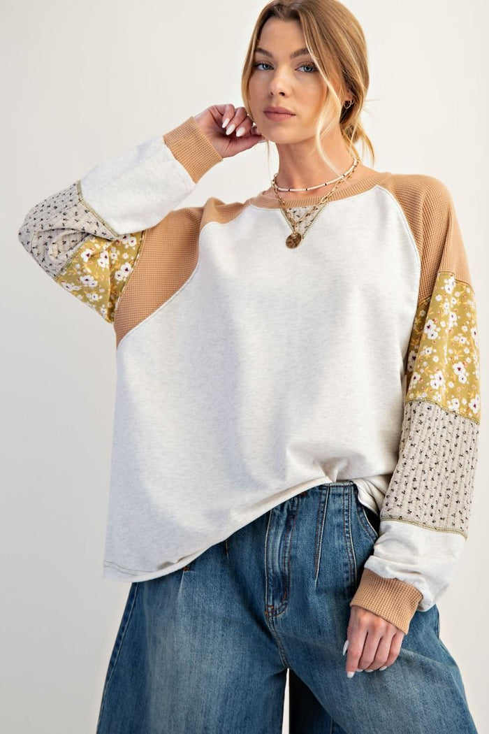 Patchwork Sleeve Top