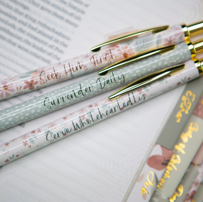 Floral Bible Study Pen Set