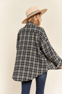 Button Down Plaid Top