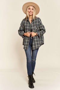 Button Down Plaid Top