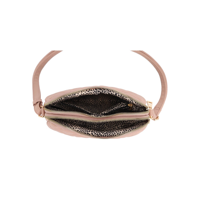 Quilted Flower Crossbody Bag