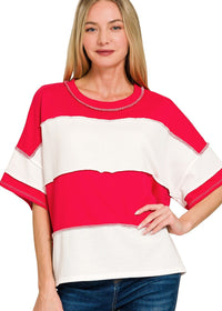 French Terry Color Block Top