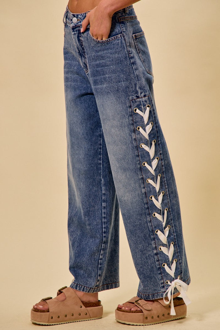 Ribbon Side Pants