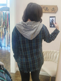 Plaid Hooded Shacket