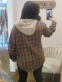 Plaid Hooded Shacket