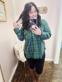 Plaid Hooded Shacket