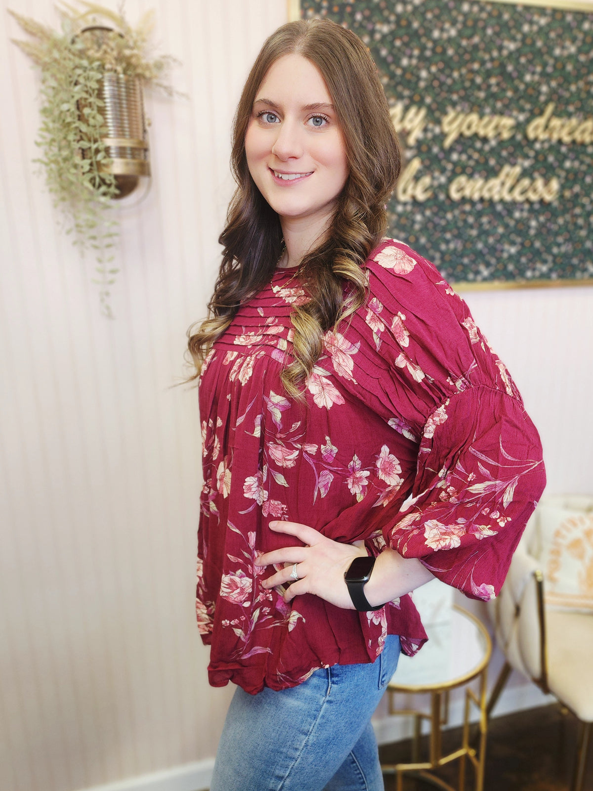 Floral Gauze Top