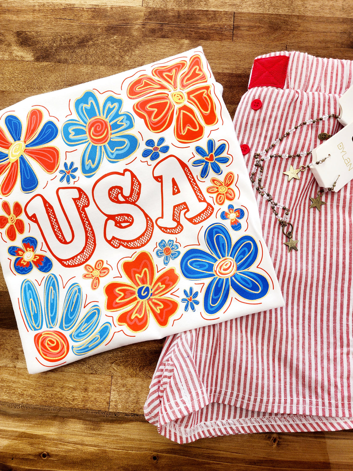 USA Florals Tee
