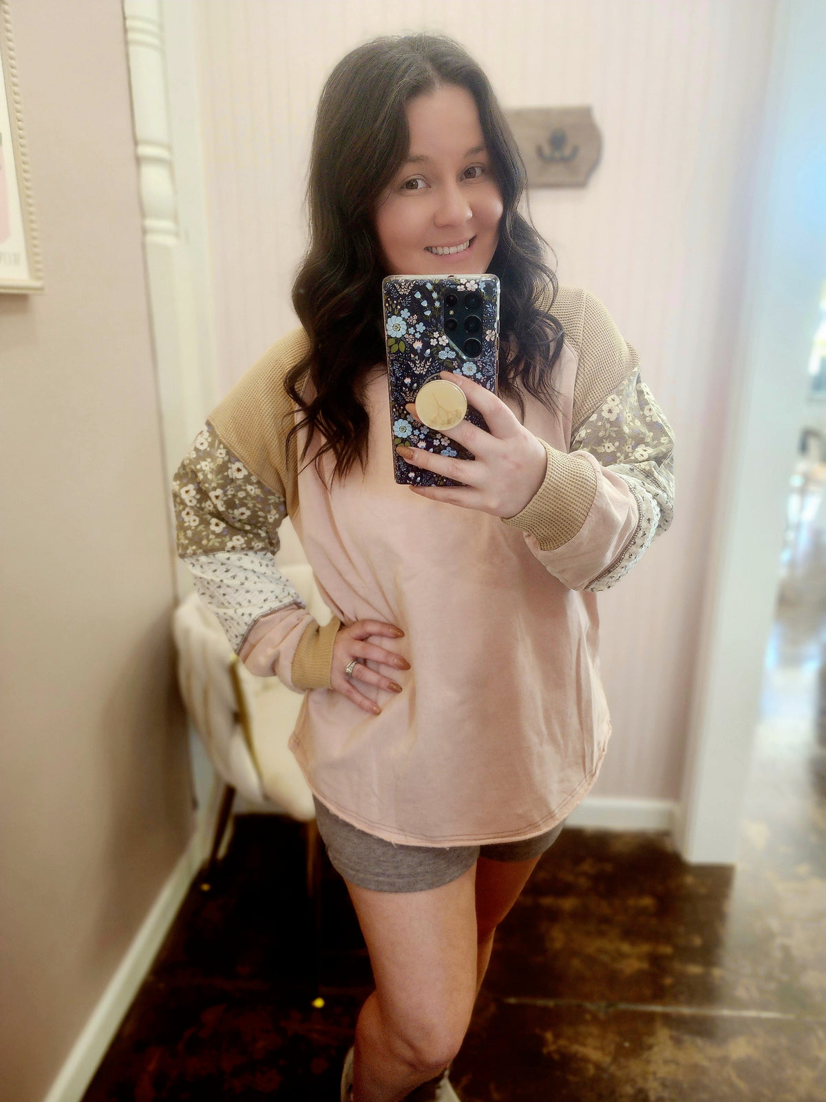 Patchwork Sleeve Top